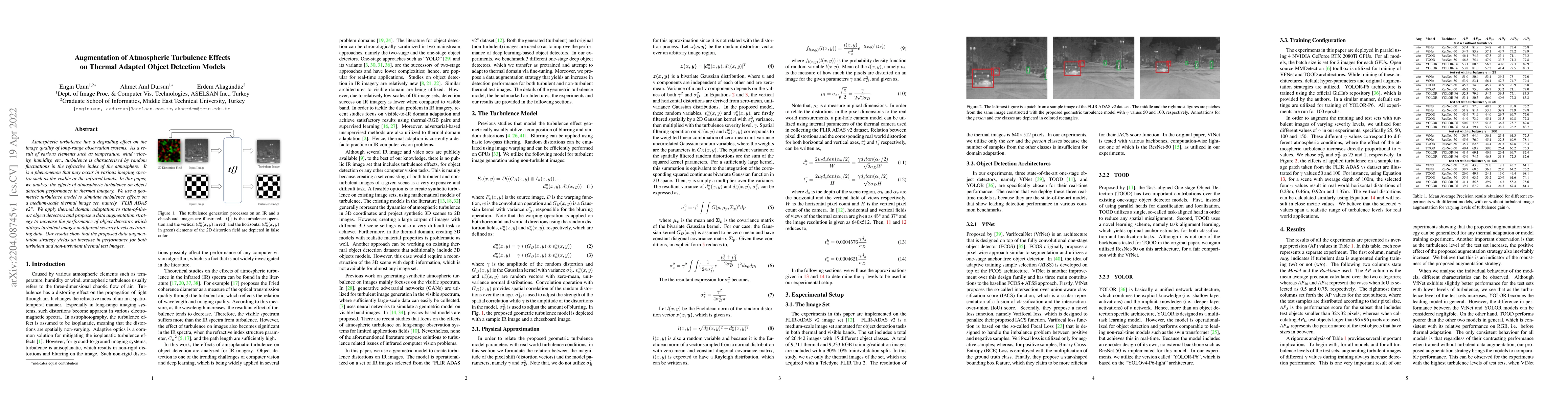 Thumbnail for Augmentation of Atmospheric Turbulence Effects on Thermal Adapted Object
  Detection Models