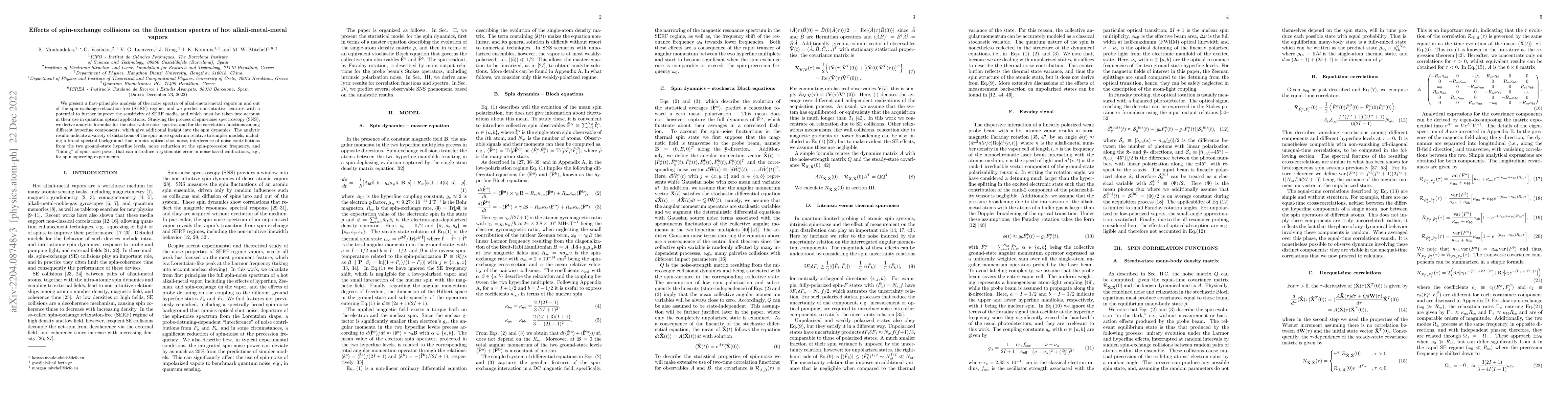 Thumbnail for Effects of spin-exchange collisions on the fluctuation spectra of hot
  alkali-metal vapors