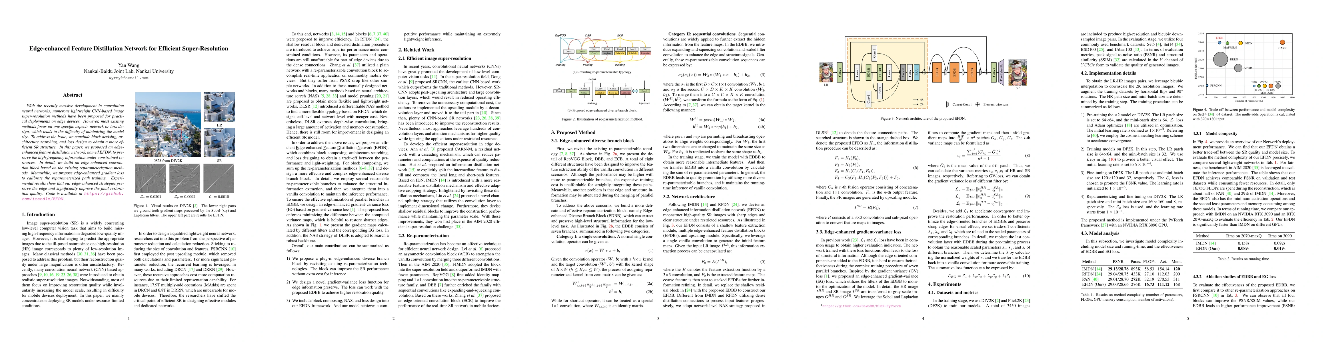 Thumbnail for Edge-enhanced Feature Distillation Network for Efficient
  Super-Resolution