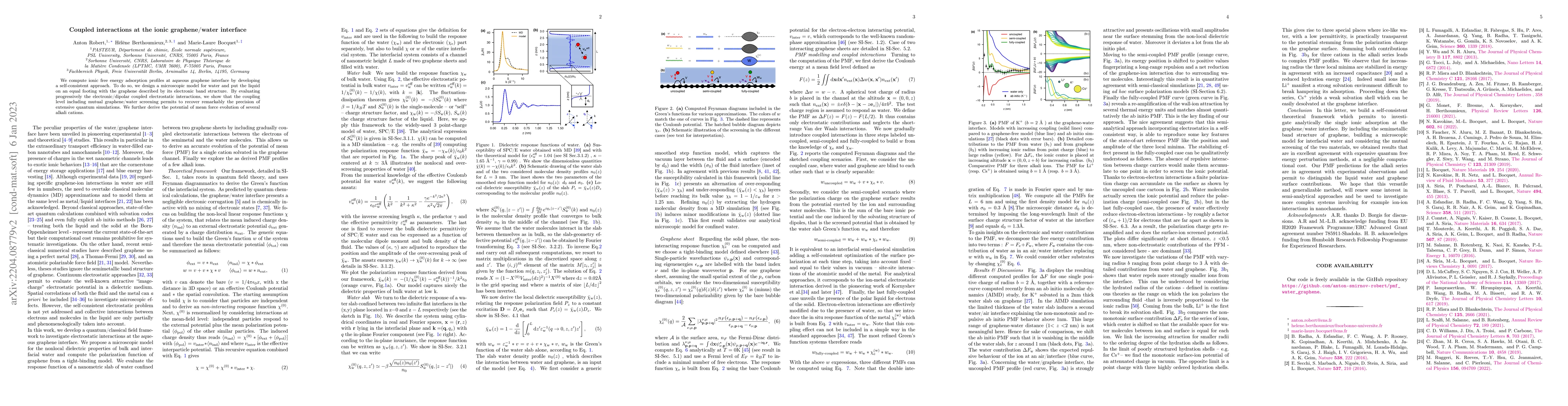 Thumbnail for Coupled interactions at the ionic graphene/water interface