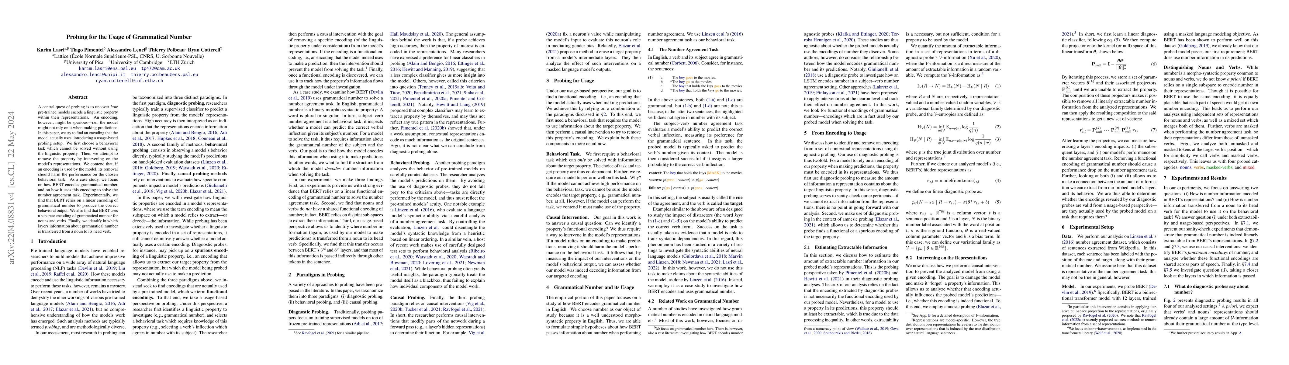 Thumbnail for Probing for the Usage of Grammatical Number