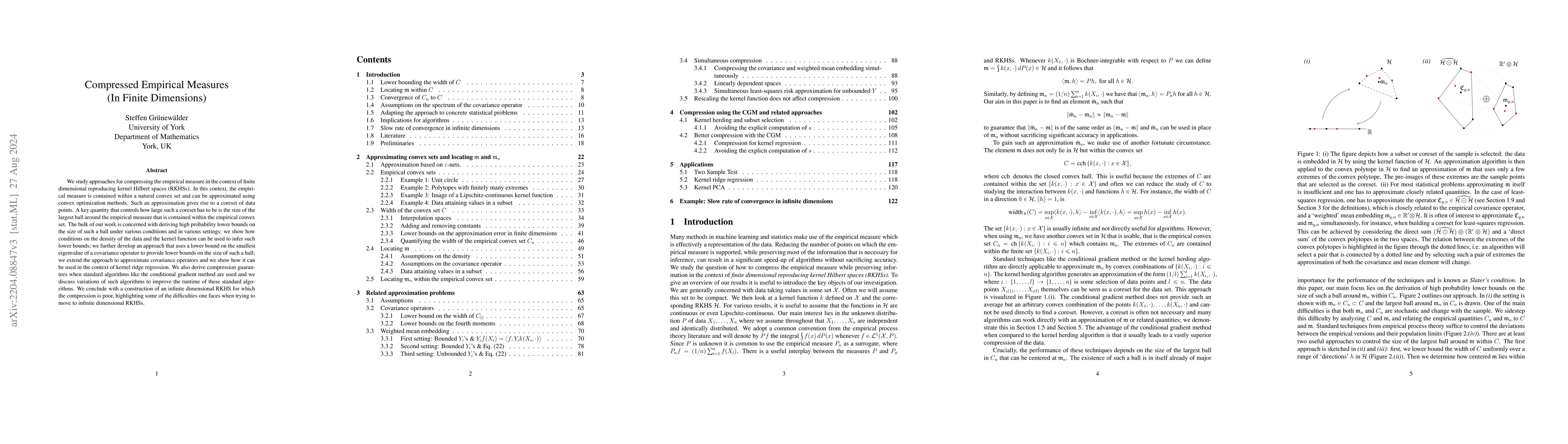 Thumbnail for Compressed Empirical Measures (in finite dimensions)