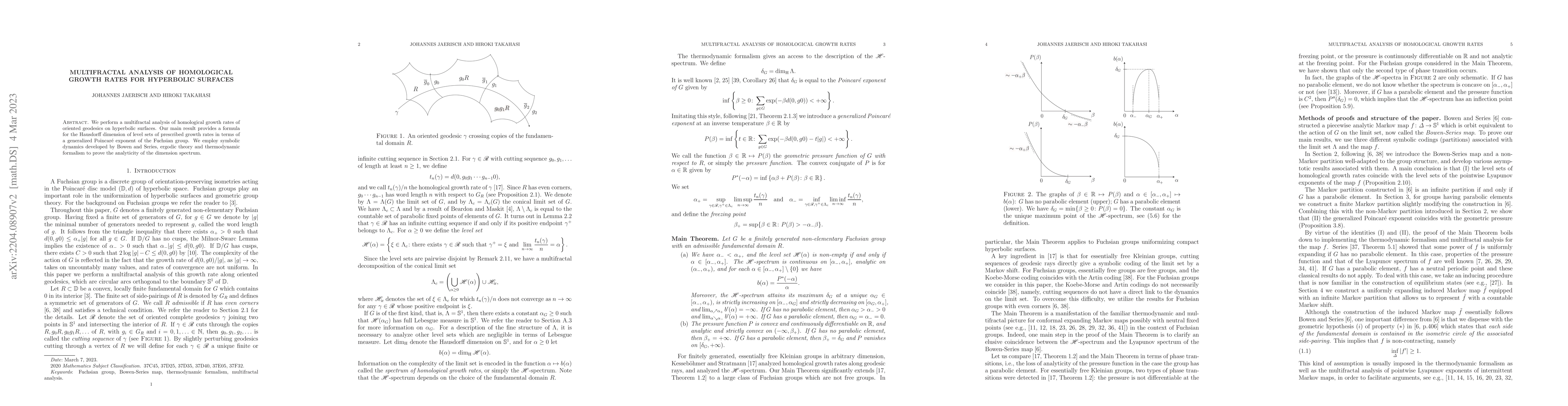 Thumbnail for Multifractal analysis of homological growth rates for hyperbolic
  surfaces