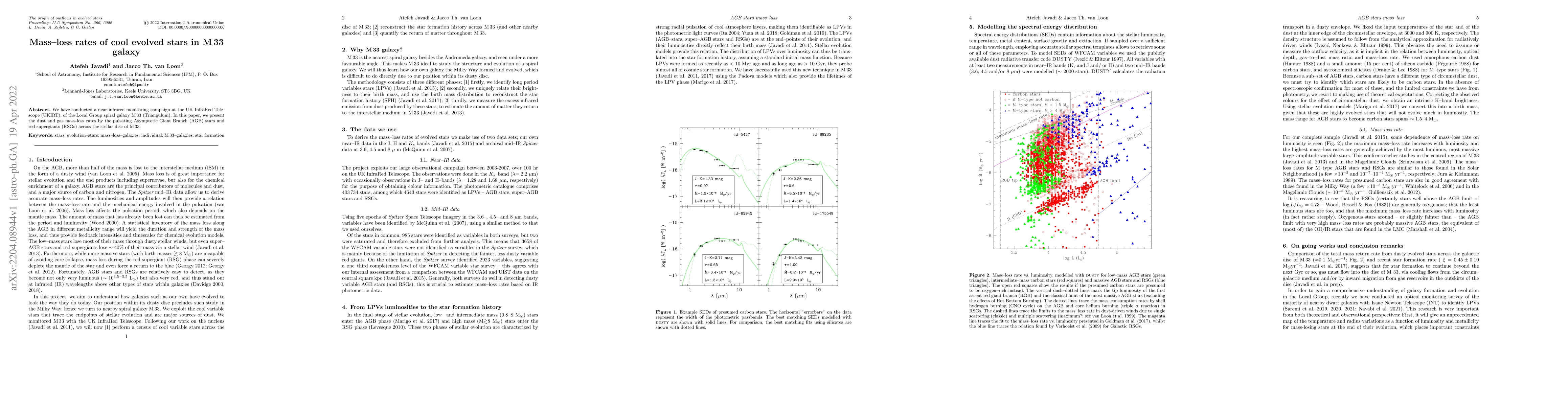 Thumbnail for Mass-loss rates of cool evolved stars in M33 galaxy