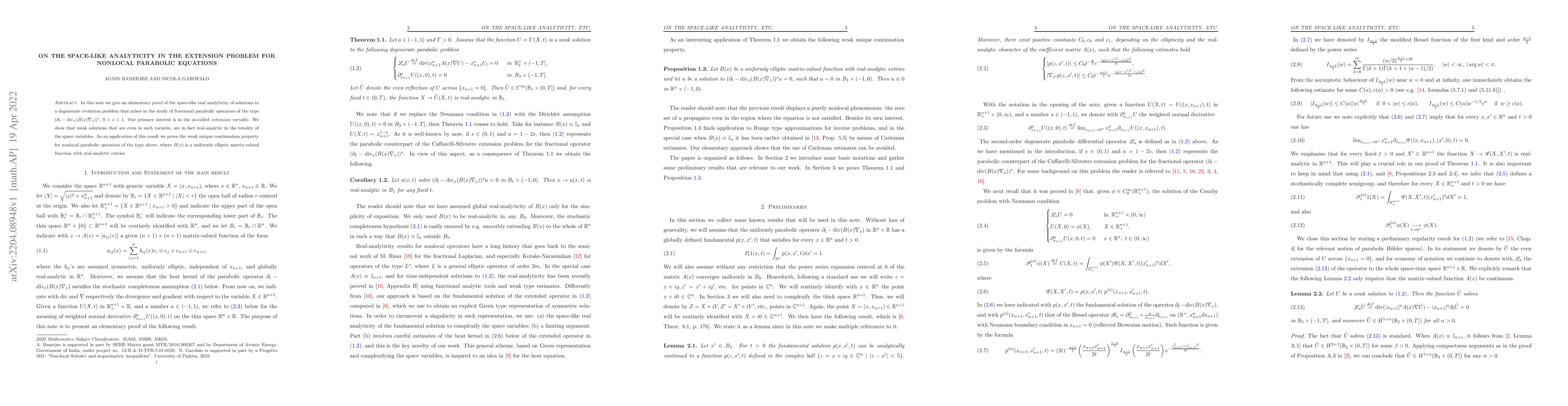 Thumbnail for On the space-like analyticity in the extension problem for nonlocal
  parabolic equations