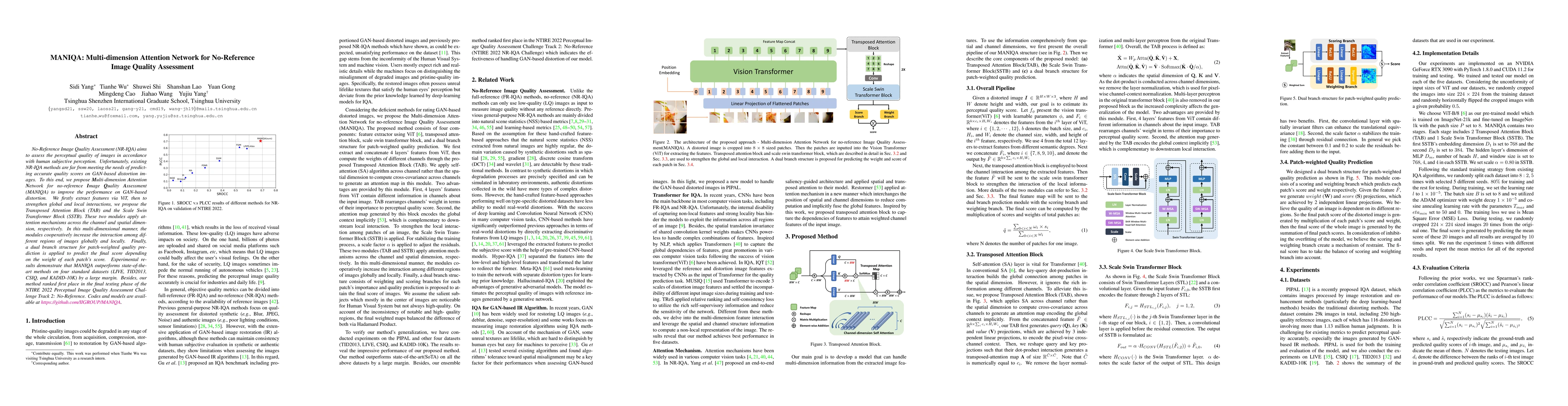Thumbnail for MANIQA: Multi-dimension Attention Network for No-Reference Image Quality
  Assessment