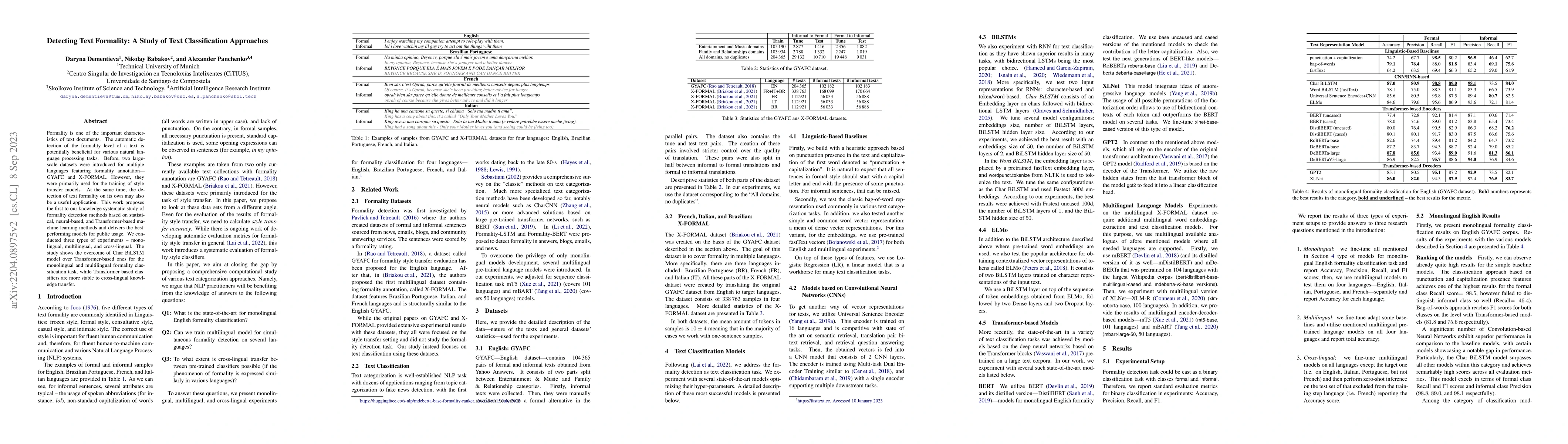 Thumbnail for Detecting Text Formality: A Study of Text Classification Approaches