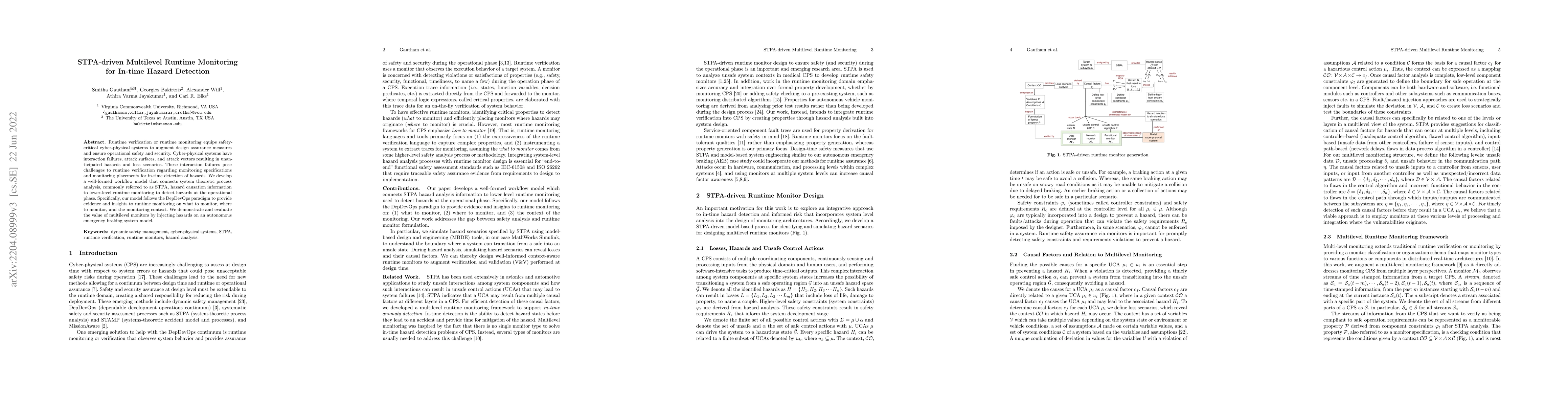 Thumbnail for STPA-driven Multilevel Runtime Monitoring for In-time Hazard Detection