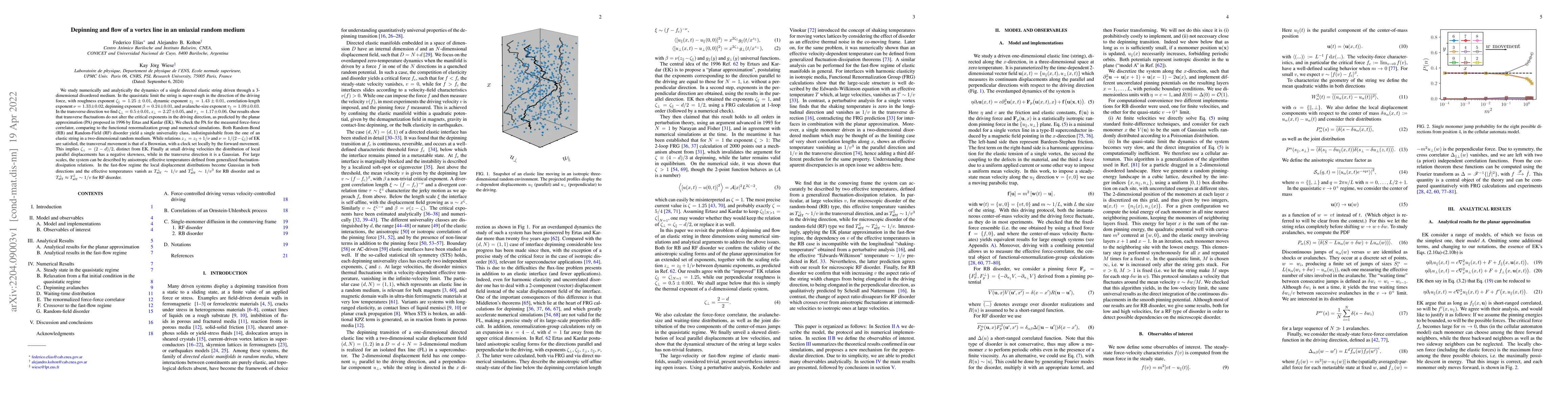 Thumbnail for Depinning and flow of a vortex line in an uniaxial random medium