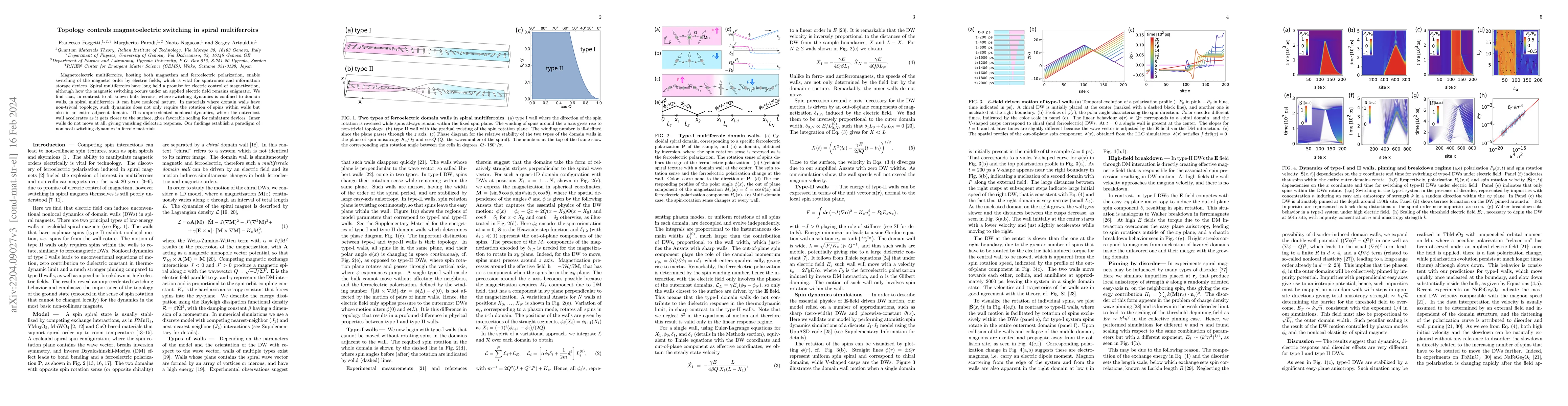 Thumbnail for Electric field-induced domain wall motion in spin spiral multiferroics
