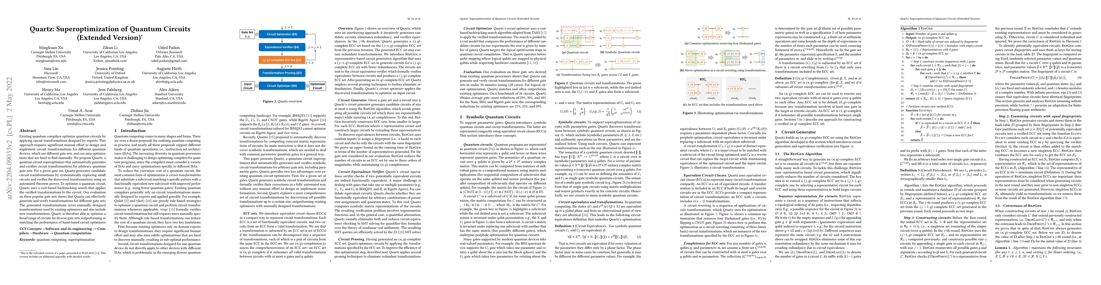 Thumbnail for Quartz: Superoptimization of Quantum Circuits (Extended Version)