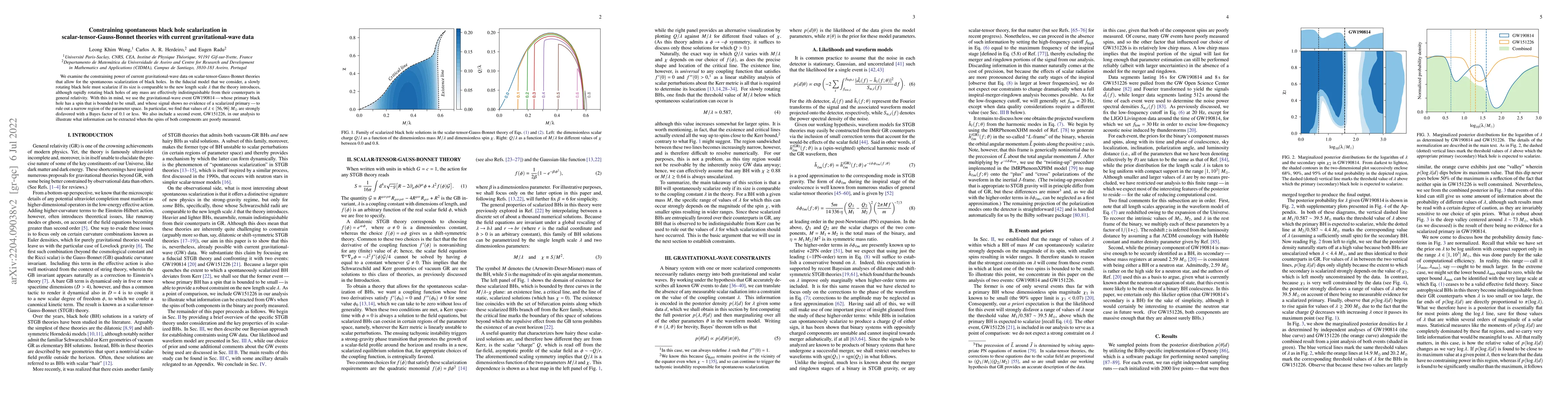 Thumbnail for Constraining spontaneous black hole scalarization in
  scalar-tensor-Gauss-Bonnet theories with current gravitational-wave data