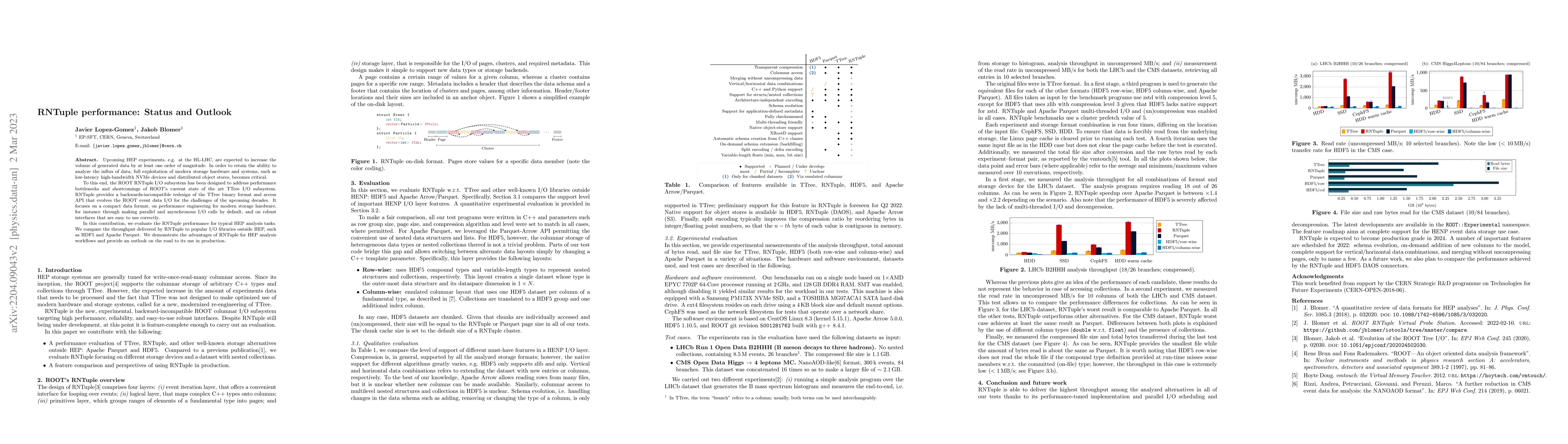 Thumbnail for RNTuple performance: Status and Outlook