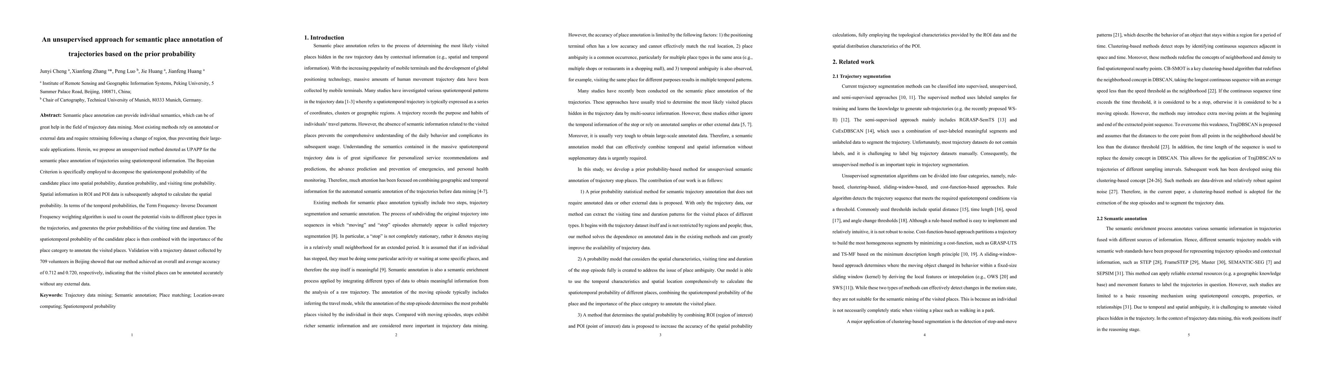 Thumbnail for An unsupervised approach for semantic place annotation of trajectories
  based on the prior probability