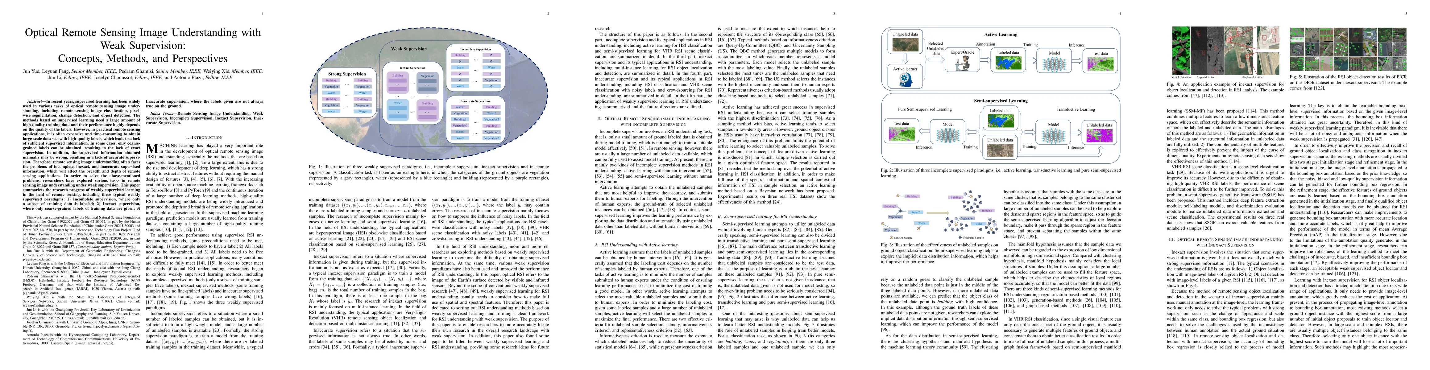Thumbnail for Optical Remote Sensing Image Understanding with Weak Supervision:
  Concepts, Methods, and Perspectives