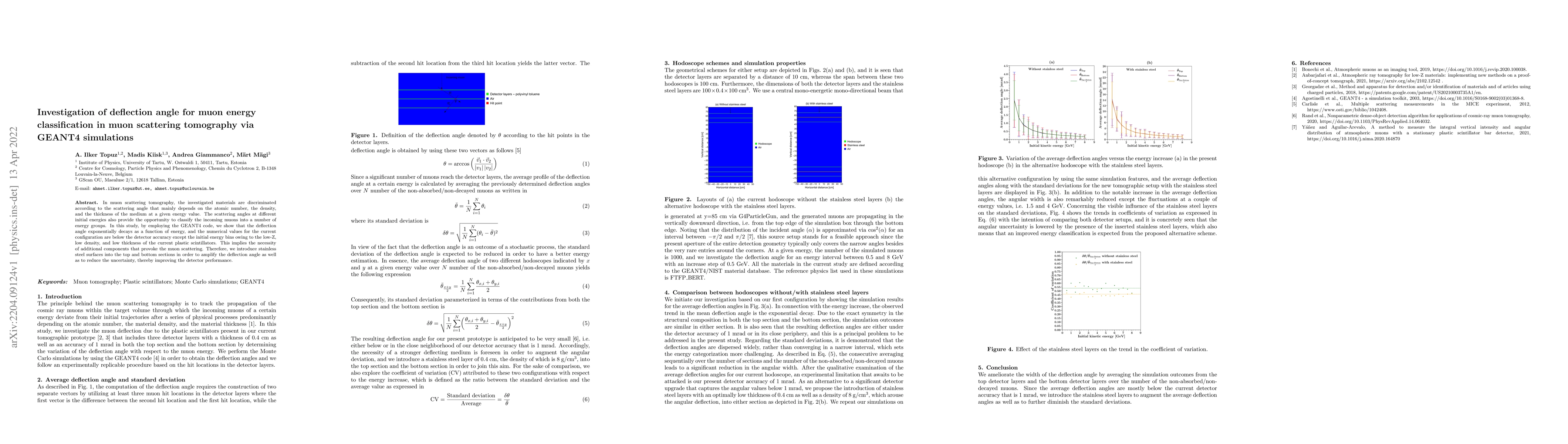 Thumbnail for Investigation of deflection angle for muon energy classification in muon
  scattering tomography via GEANT4 simulations