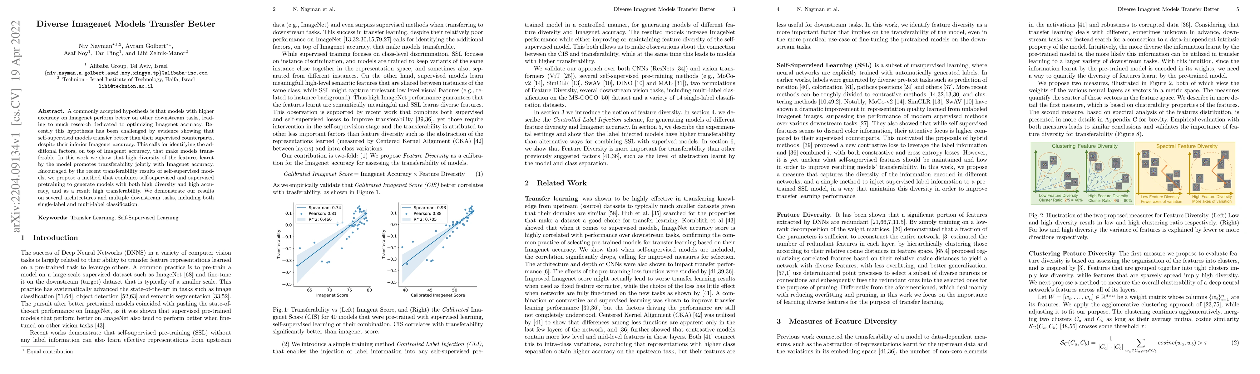 Thumbnail for Diverse Imagenet Models Transfer Better