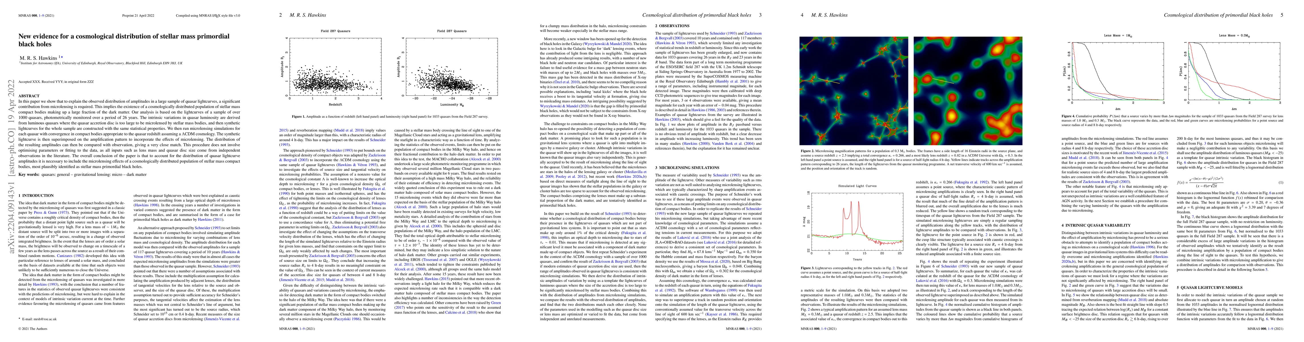 Thumbnail for New evidence for a cosmological distribution of stellar mass primordial
  black holes