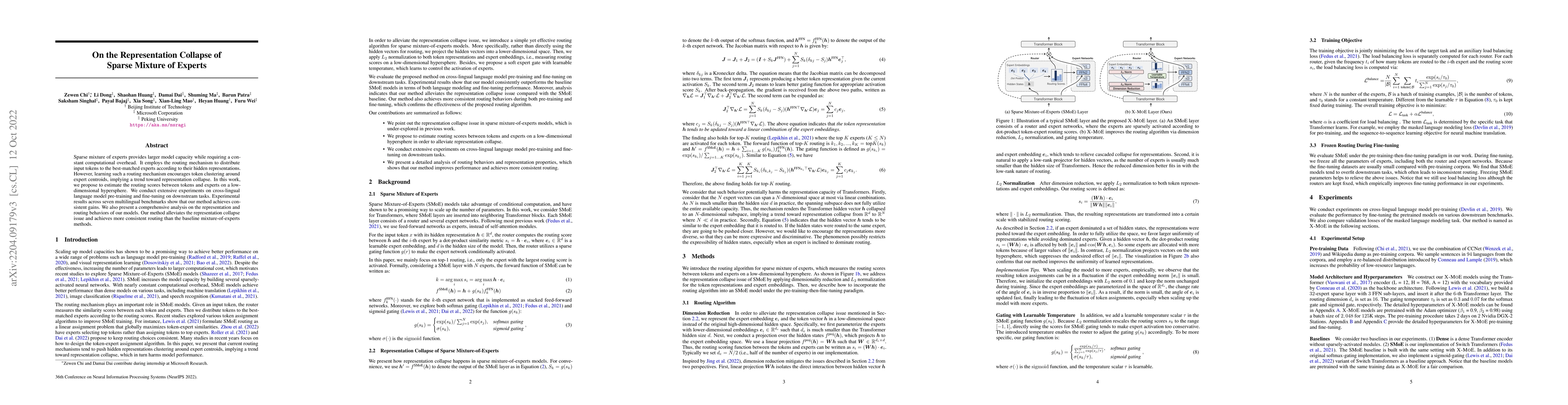 Thumbnail for On the Representation Collapse of Sparse Mixture of Experts