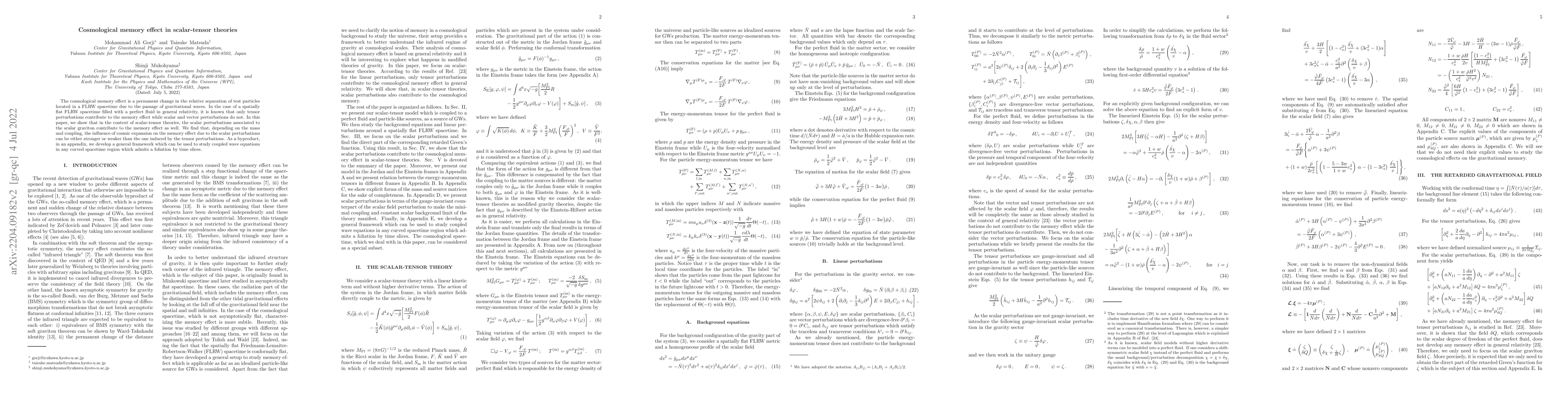 Thumbnail for Cosmological memory effect in scalar-tensor theories