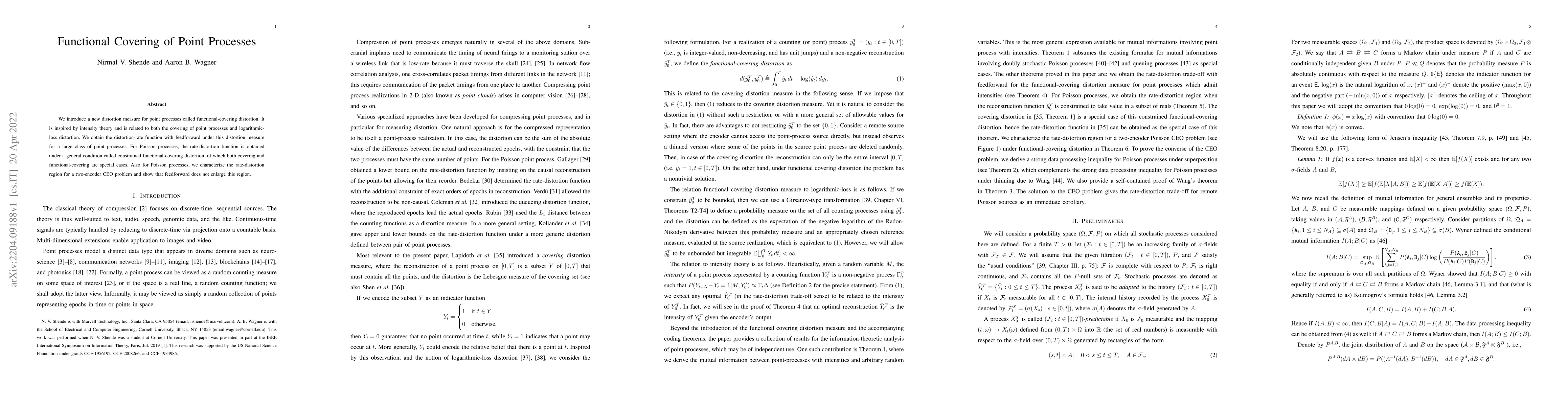 Thumbnail for Functional Covering of Point Processes