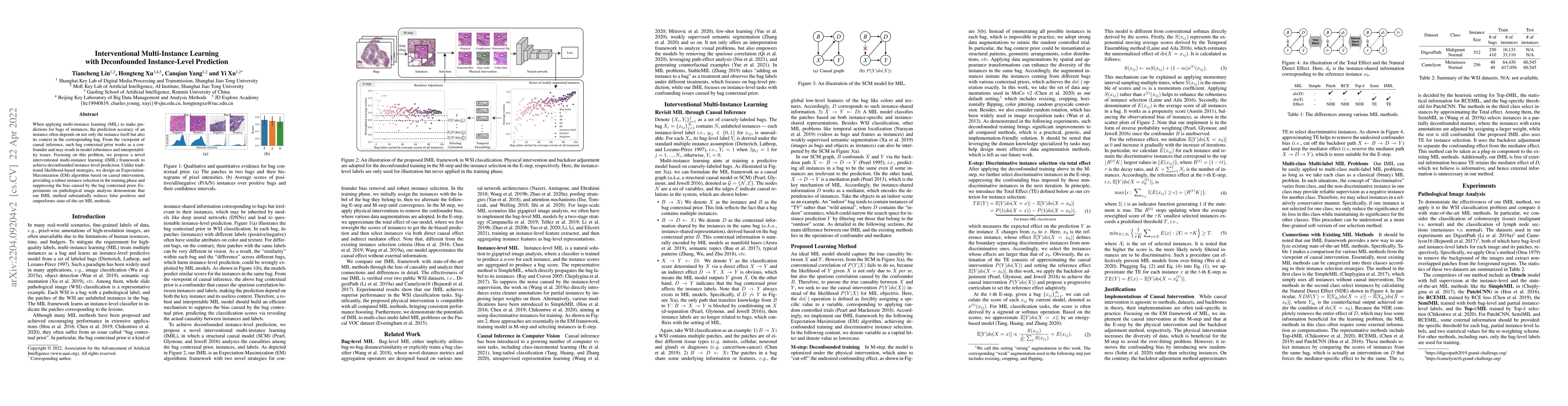 Thumbnail for Interventional Multi-Instance Learning with Deconfounded Instance-Level
  Prediction