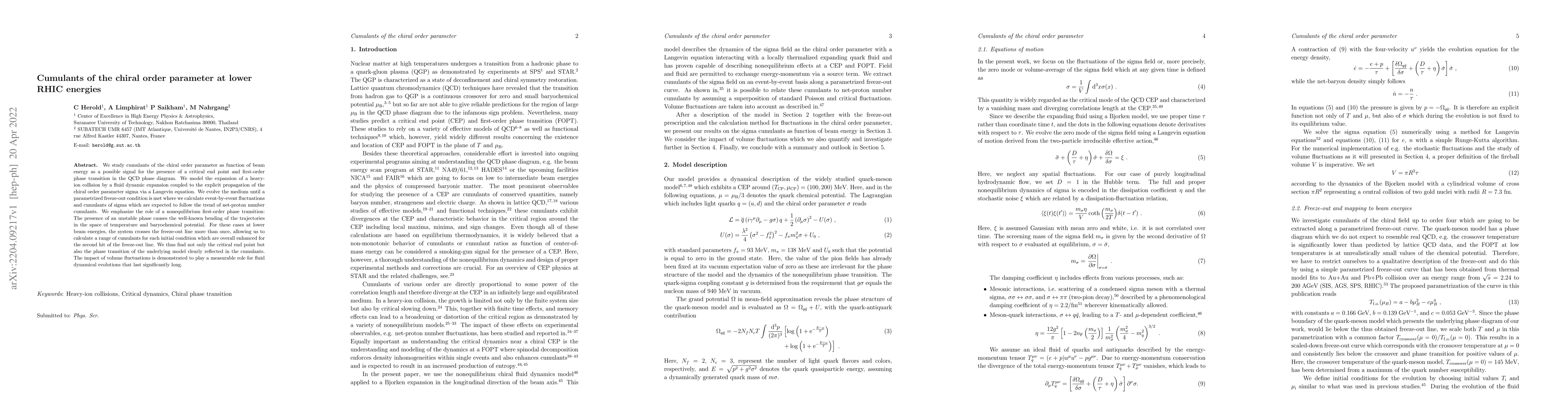 Thumbnail for Cumulants of the chiral order parameter at lower RHIC energies
