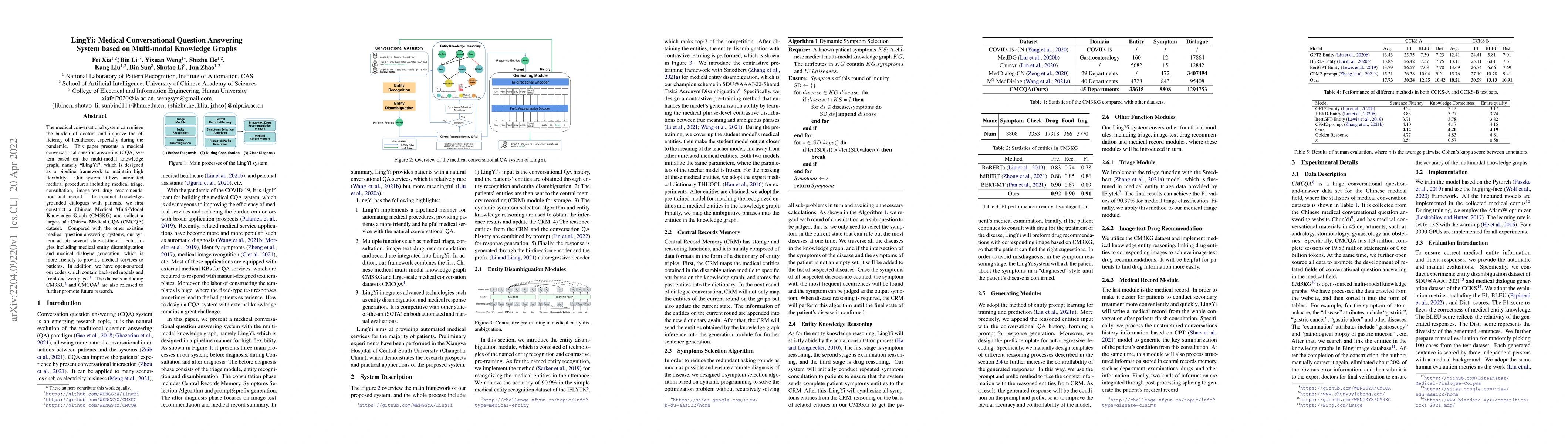 Thumbnail for LingYi: Medical Conversational Question Answering System based on
  Multi-modal Knowledge Graphs