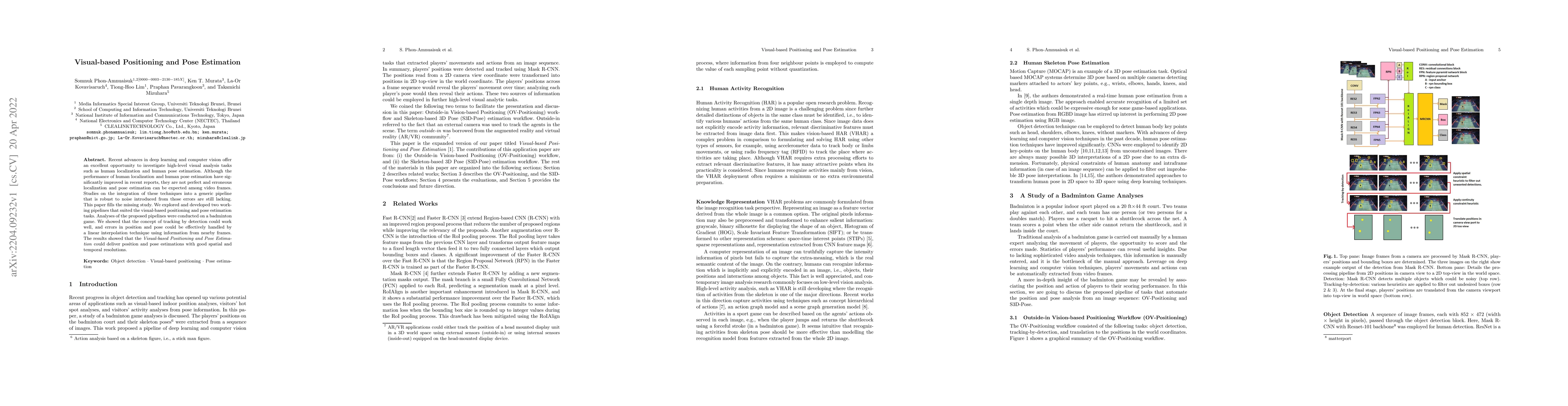 Thumbnail for Visual-based Positioning and Pose Estimation