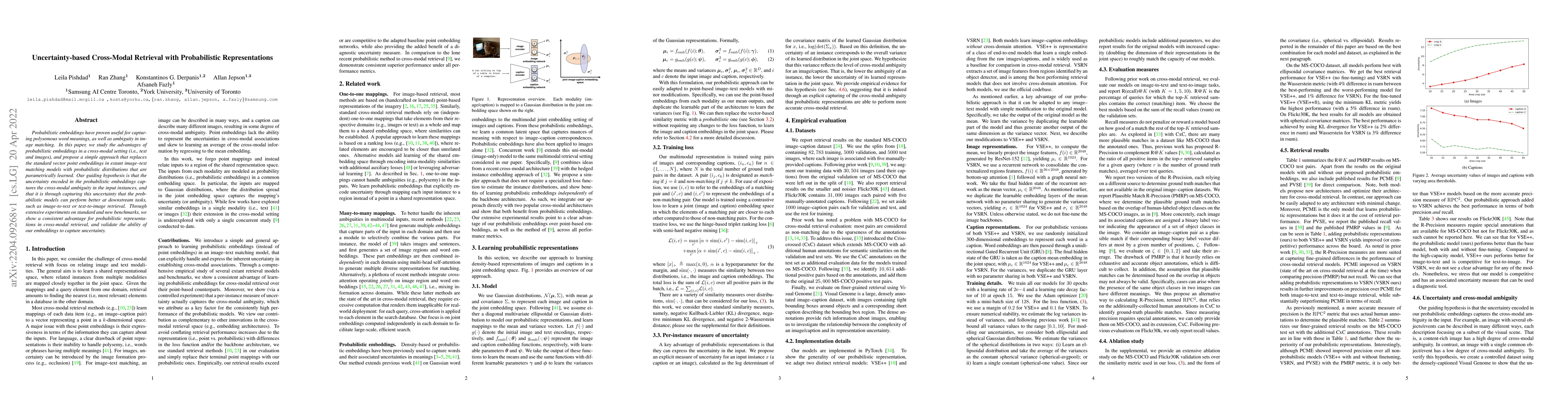 Thumbnail for Uncertainty-based Cross-Modal Retrieval with Probabilistic
  Representations