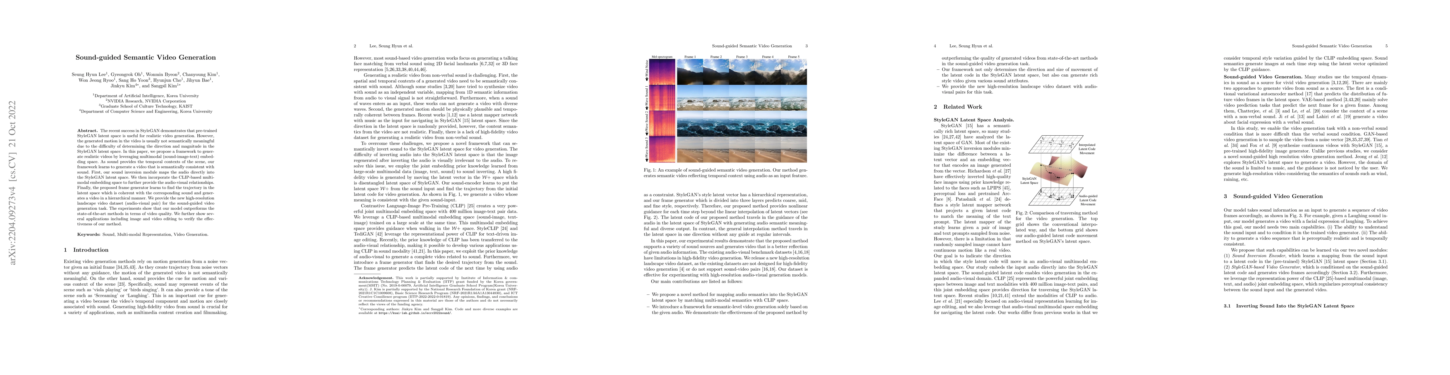 Thumbnail for Sound-Guided Semantic Video Generation