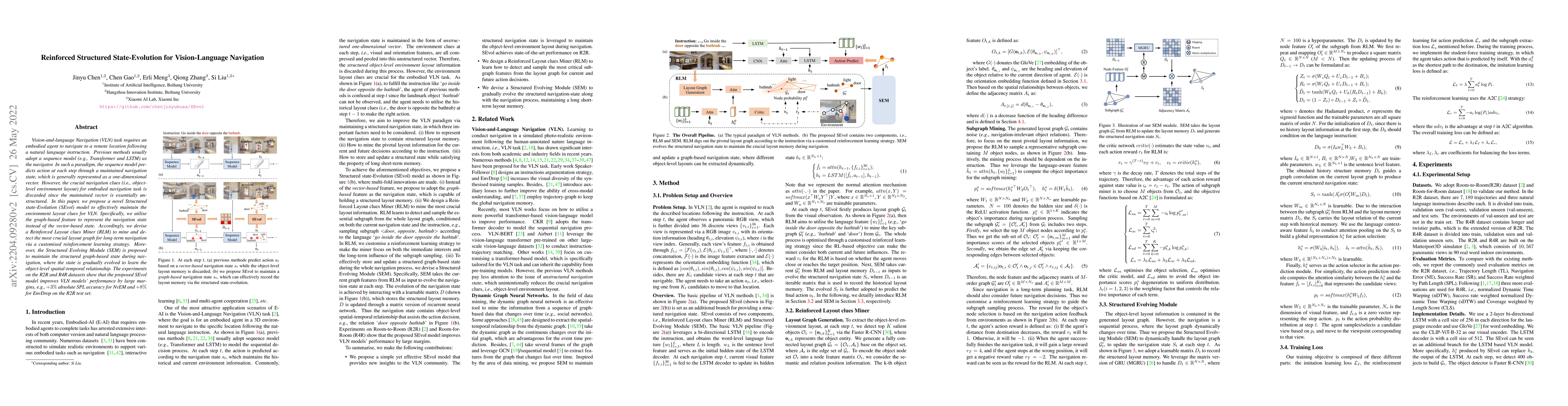Thumbnail for Reinforced Structured State-Evolution for Vision-Language Navigation
