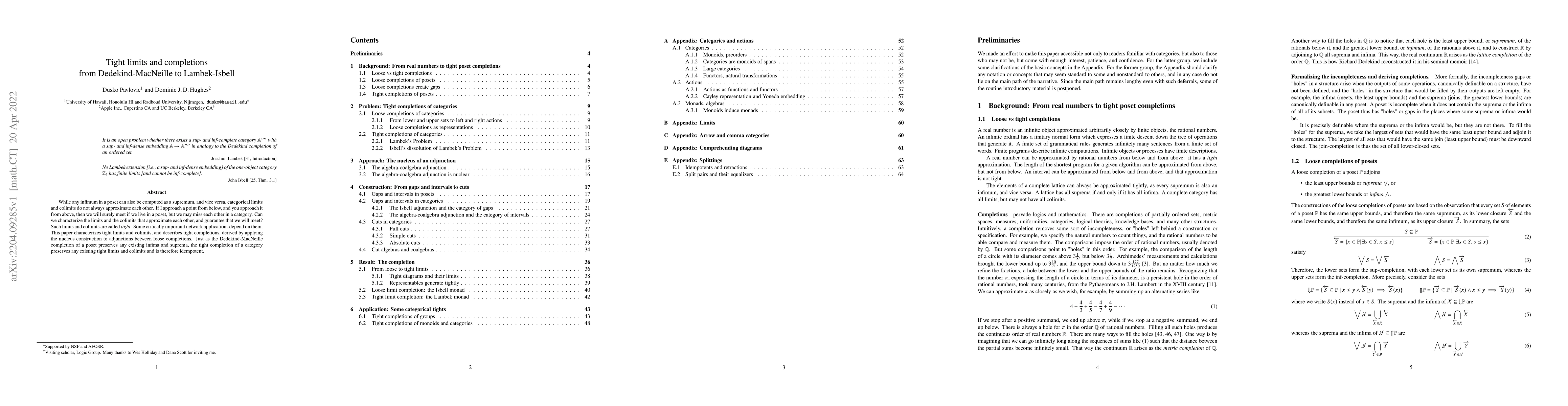 Thumbnail for Tight limits and completions from Dedekind-MacNeille to Lambek-Isbell