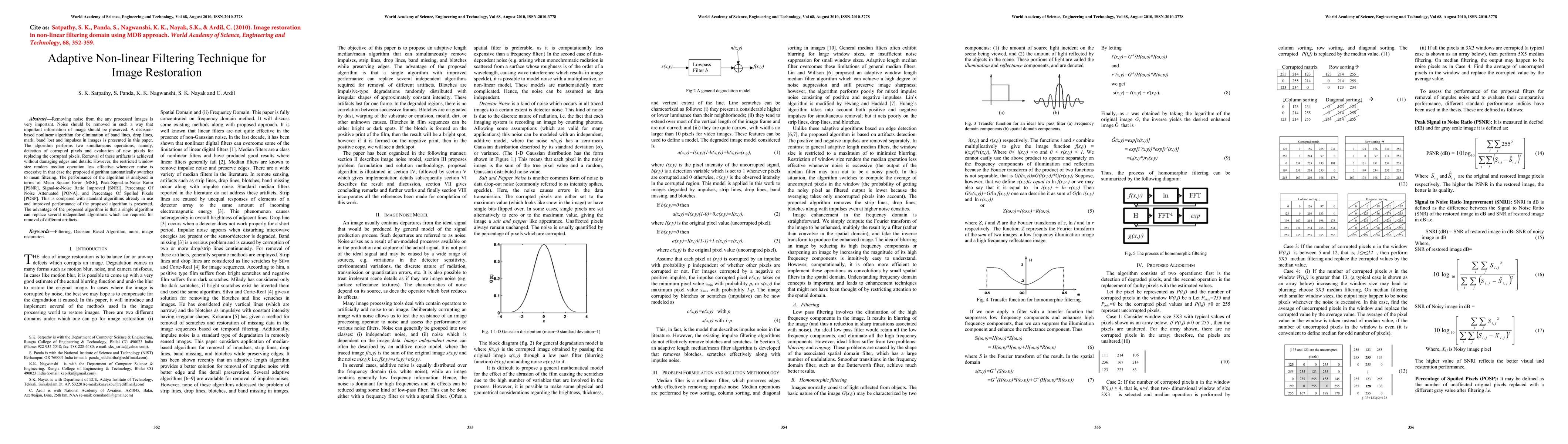 Thumbnail for Adaptive Non-linear Filtering Technique for Image Restoration