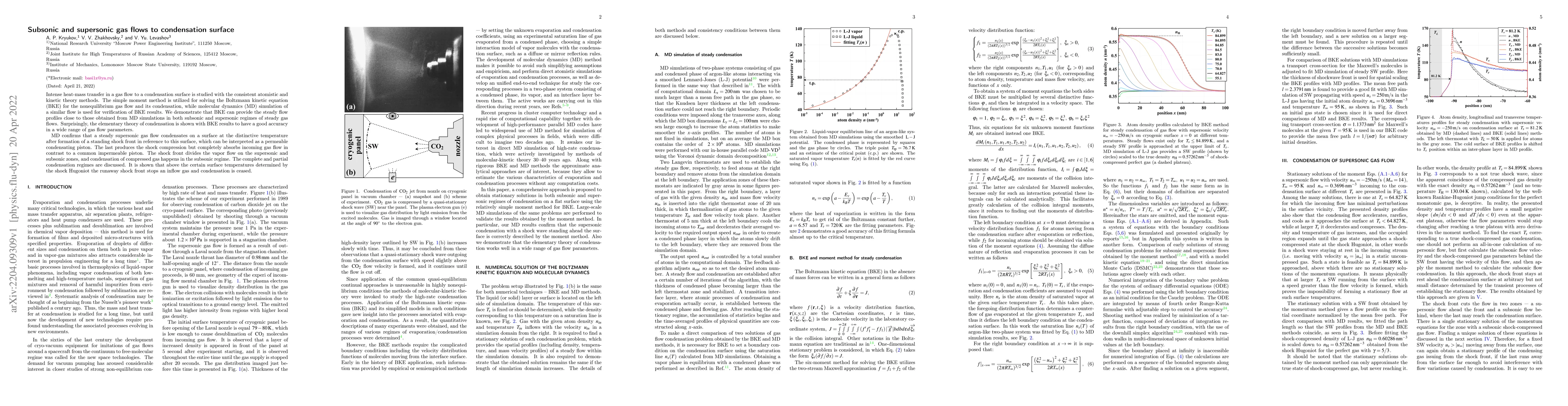 Thumbnail for Subsonic and supersonic gas flows to condensation surface