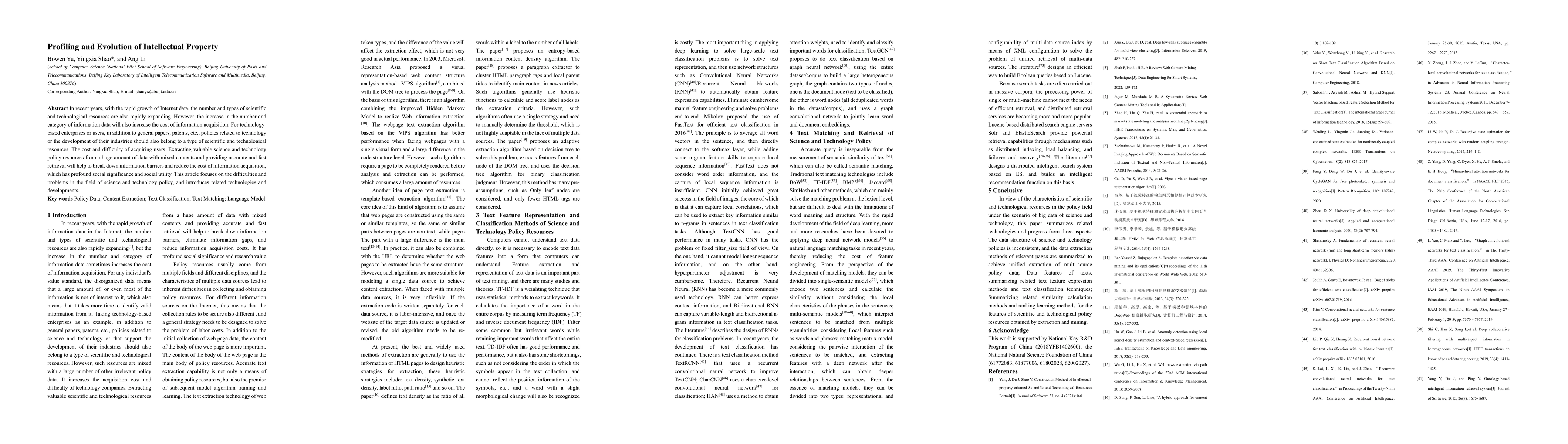 Thumbnail for Profiling and Evolution of Intellectual Property