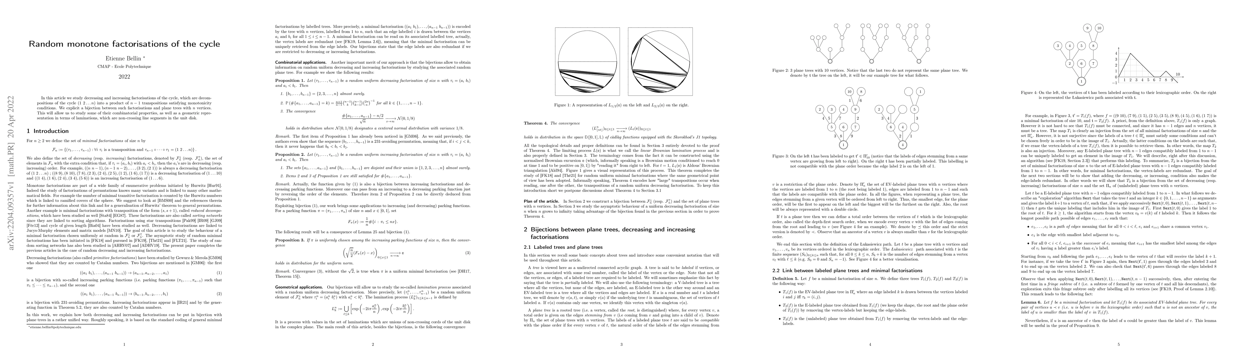 Thumbnail for Random monotone factorisations of the cycle