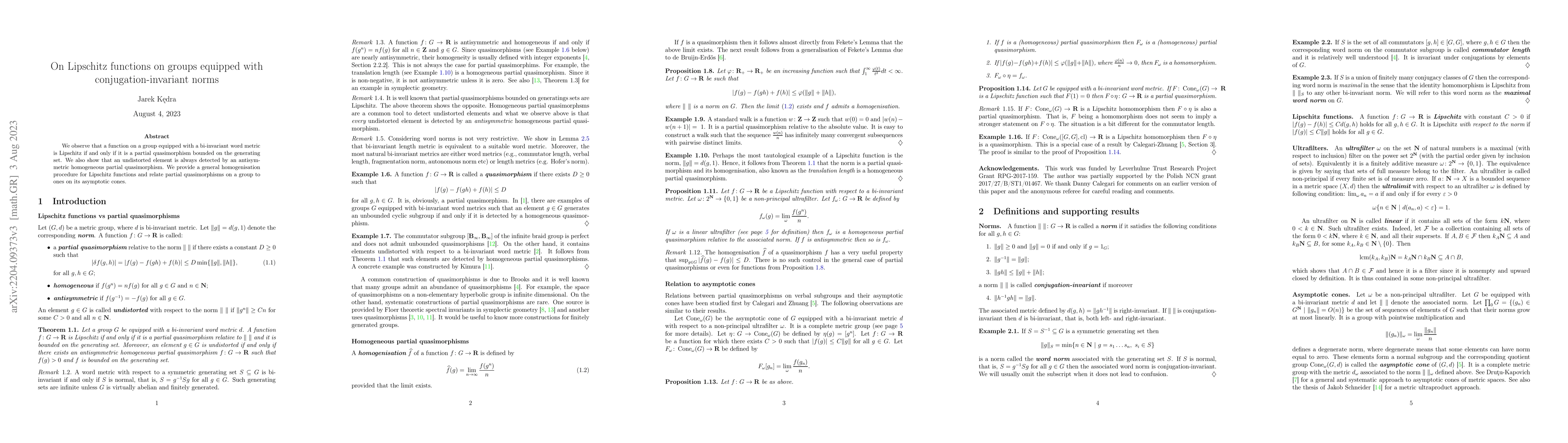 Thumbnail for On Lipschitz functions on groups equipped with conjugation-invariant
  norms