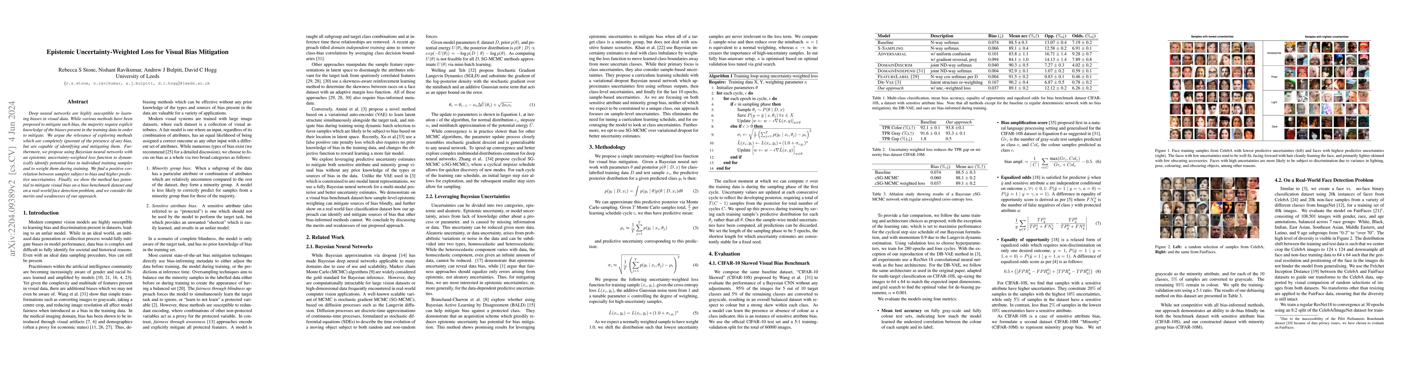 Thumbnail for Epistemic Uncertainty-Weighted Loss for Visual Bias Mitigation