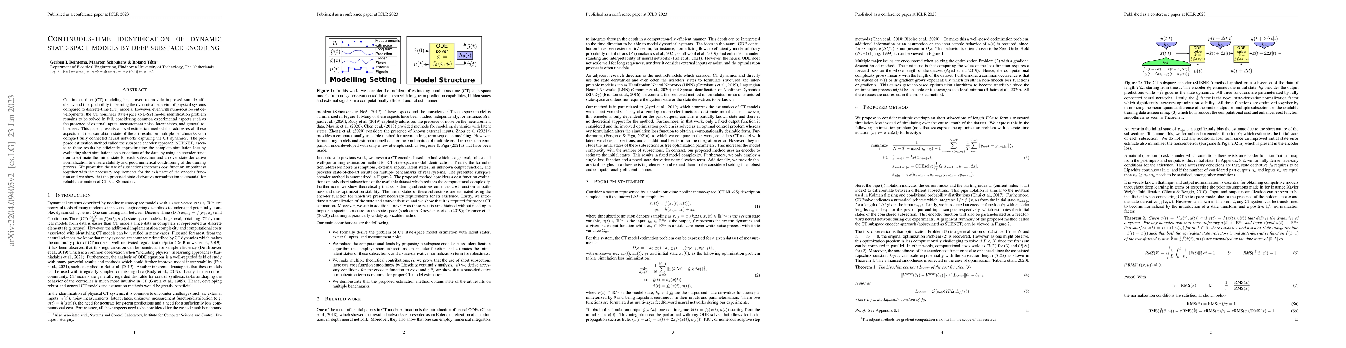 Thumbnail for Continuous-time identification of dynamic state-space models by deep
  subspace encoding
