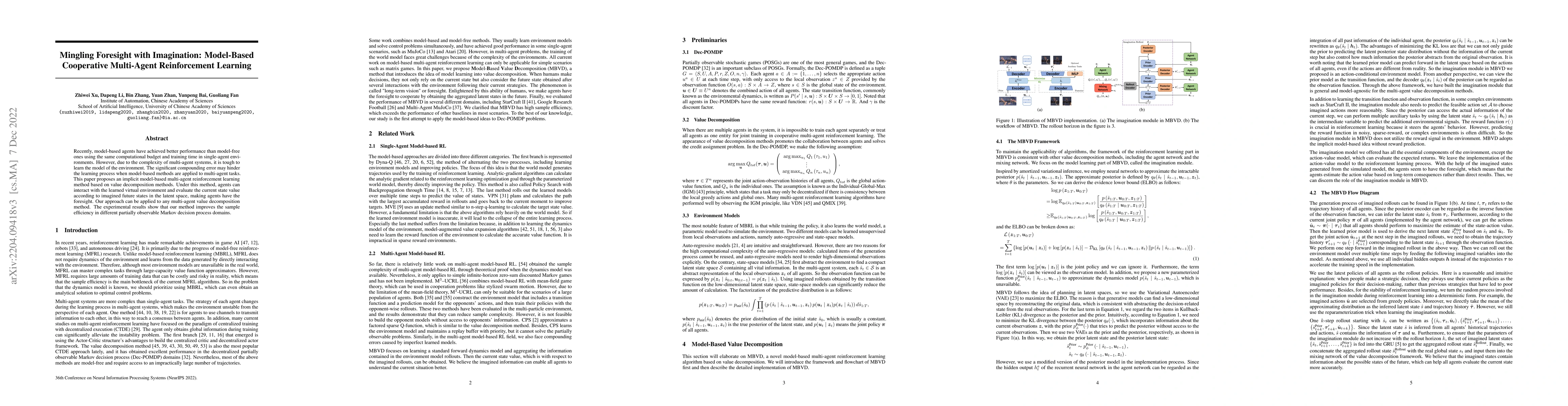 Thumbnail for Mingling Foresight with Imagination: Model-Based Cooperative Multi-Agent
  Reinforcement Learning