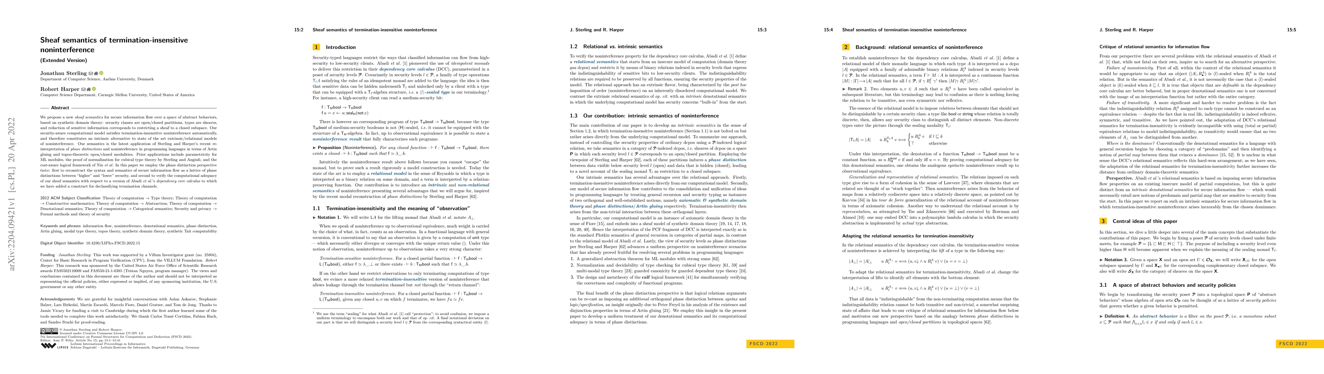 Thumbnail for Sheaf semantics of termination-insensitive noninterference