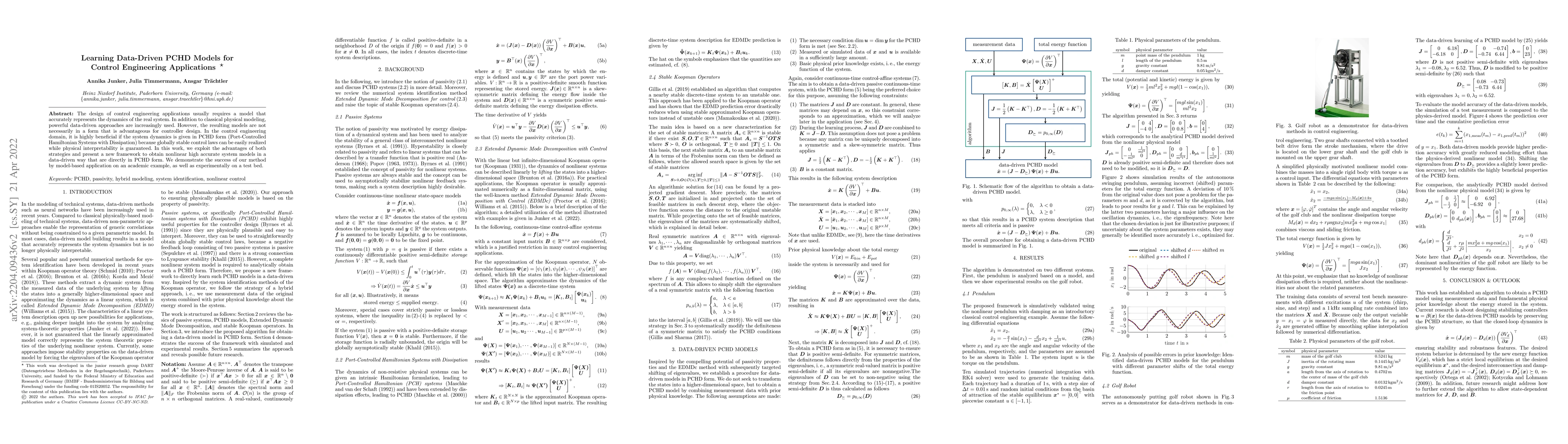 Thumbnail for Learning Data-Driven PCHD Models for Control Engineering Applications