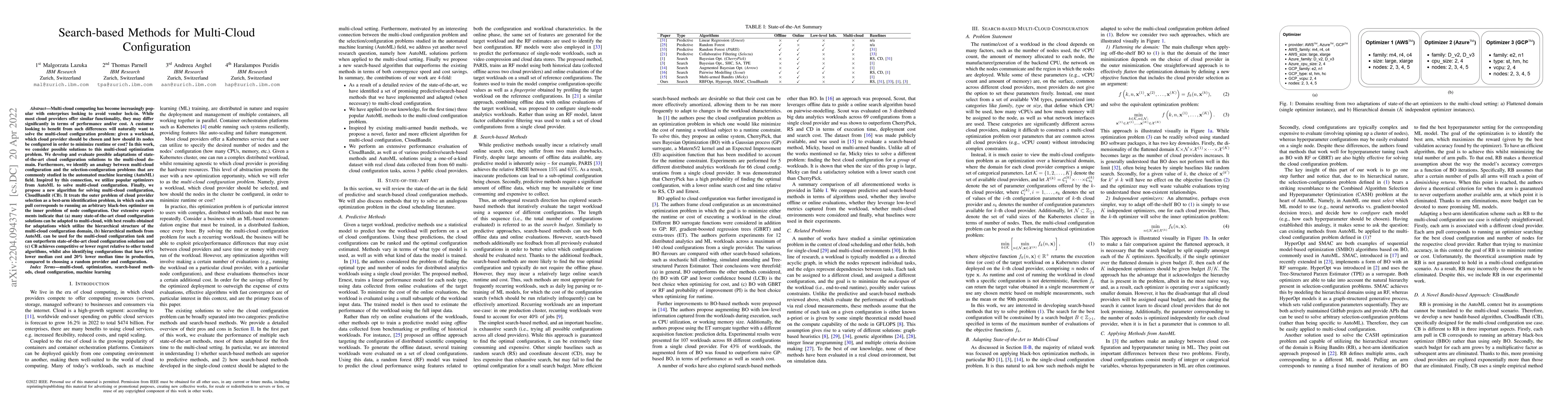 Thumbnail for Search-based Methods for Multi-Cloud Configuration