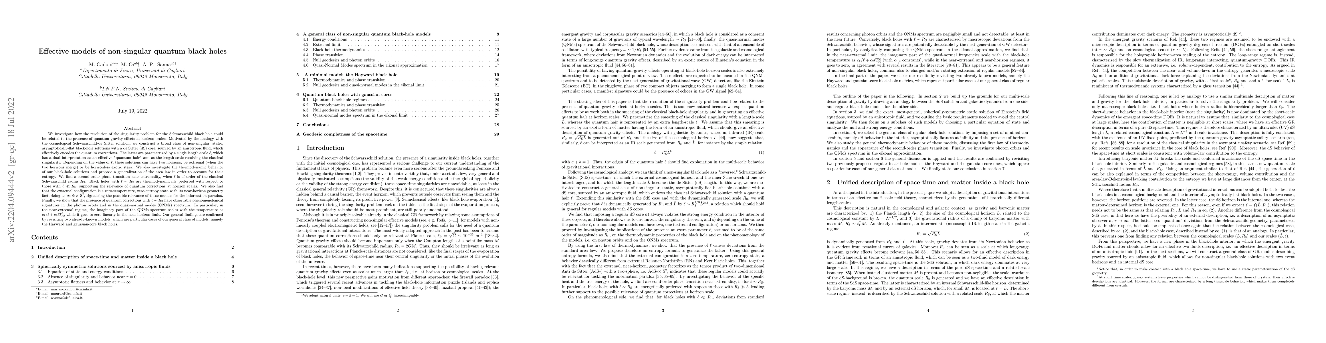 Thumbnail for Effective models of non-singular quantum black holes