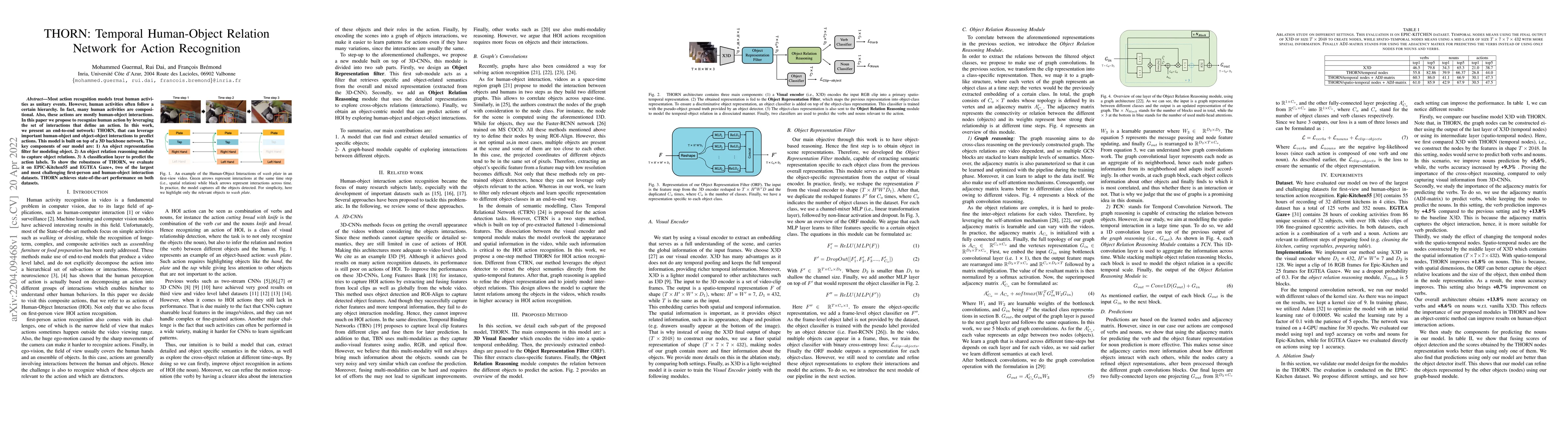 Thumbnail for THORN: Temporal Human-Object Relation Network for Action Recognition