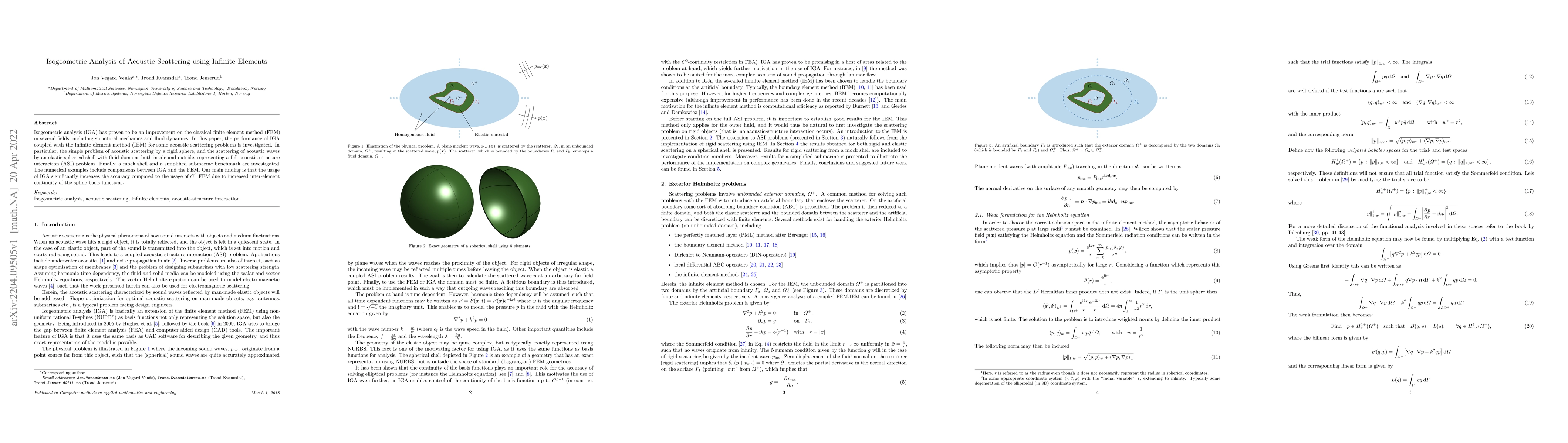 Thumbnail for Isogeometric Analysis of Acoustic Scattering using Infinite Elements