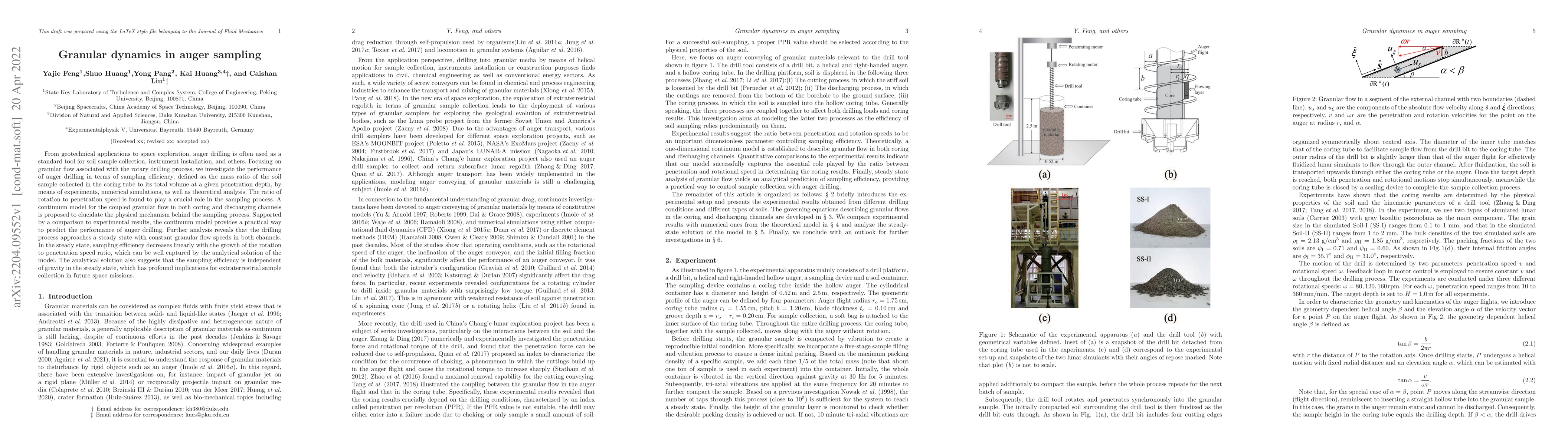 Thumbnail for Granular dynamics in auger sampling