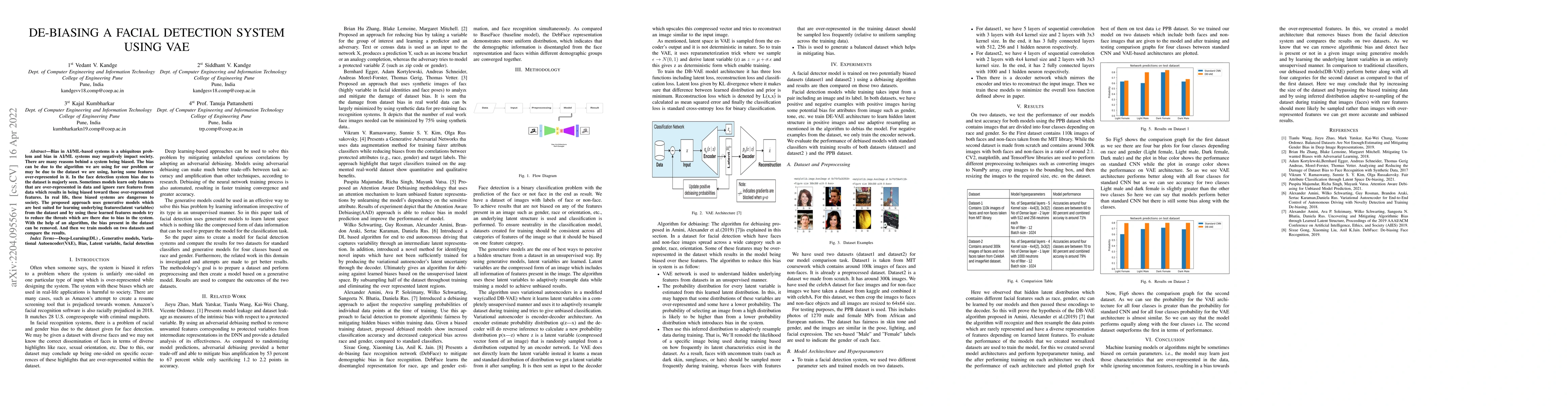 Thumbnail for De-biasing facial detection system using VAE