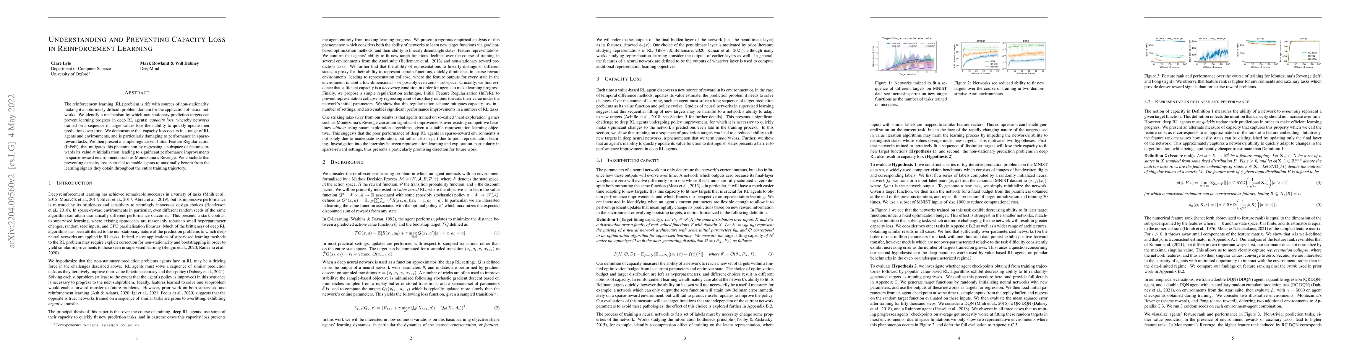 Thumbnail for Understanding and Preventing Capacity Loss in Reinforcement Learning